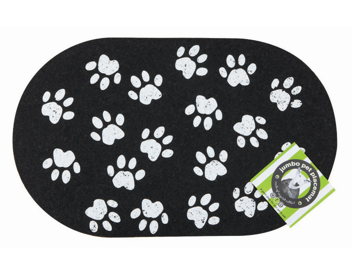 ORE Pet Jumbo Paws Recycled Rubber Pet Placemat25-in