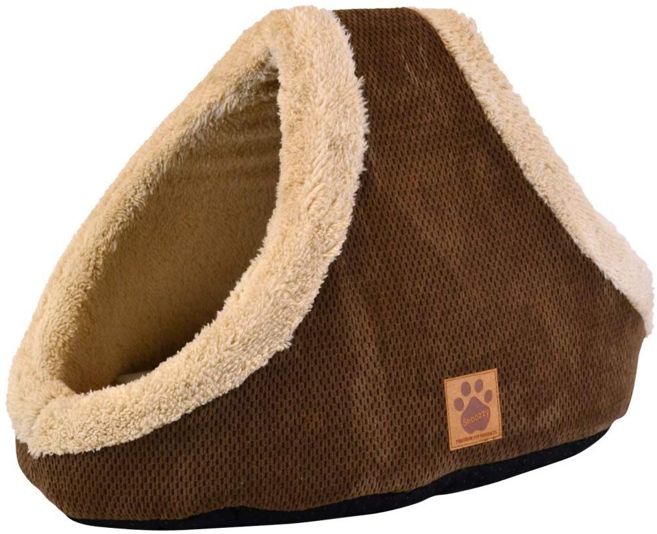 Precision SnooZZy Chenille Double Hide & Seek Bed, Coffee, 23-in x 14-in