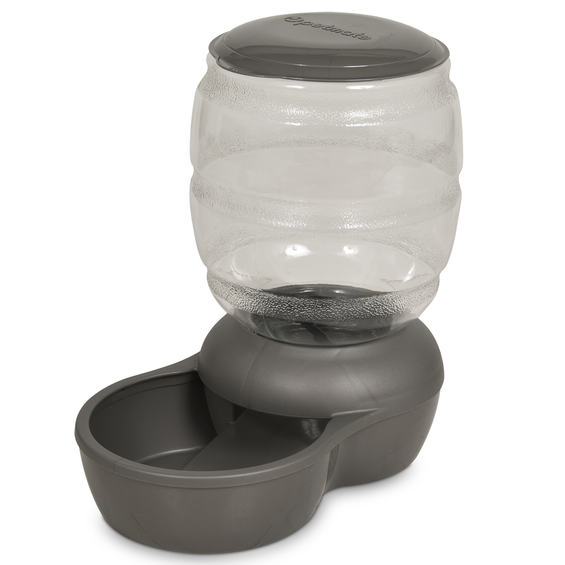 Petmate Replendish Feeder with Microban for Pets, Mason Silver, Small