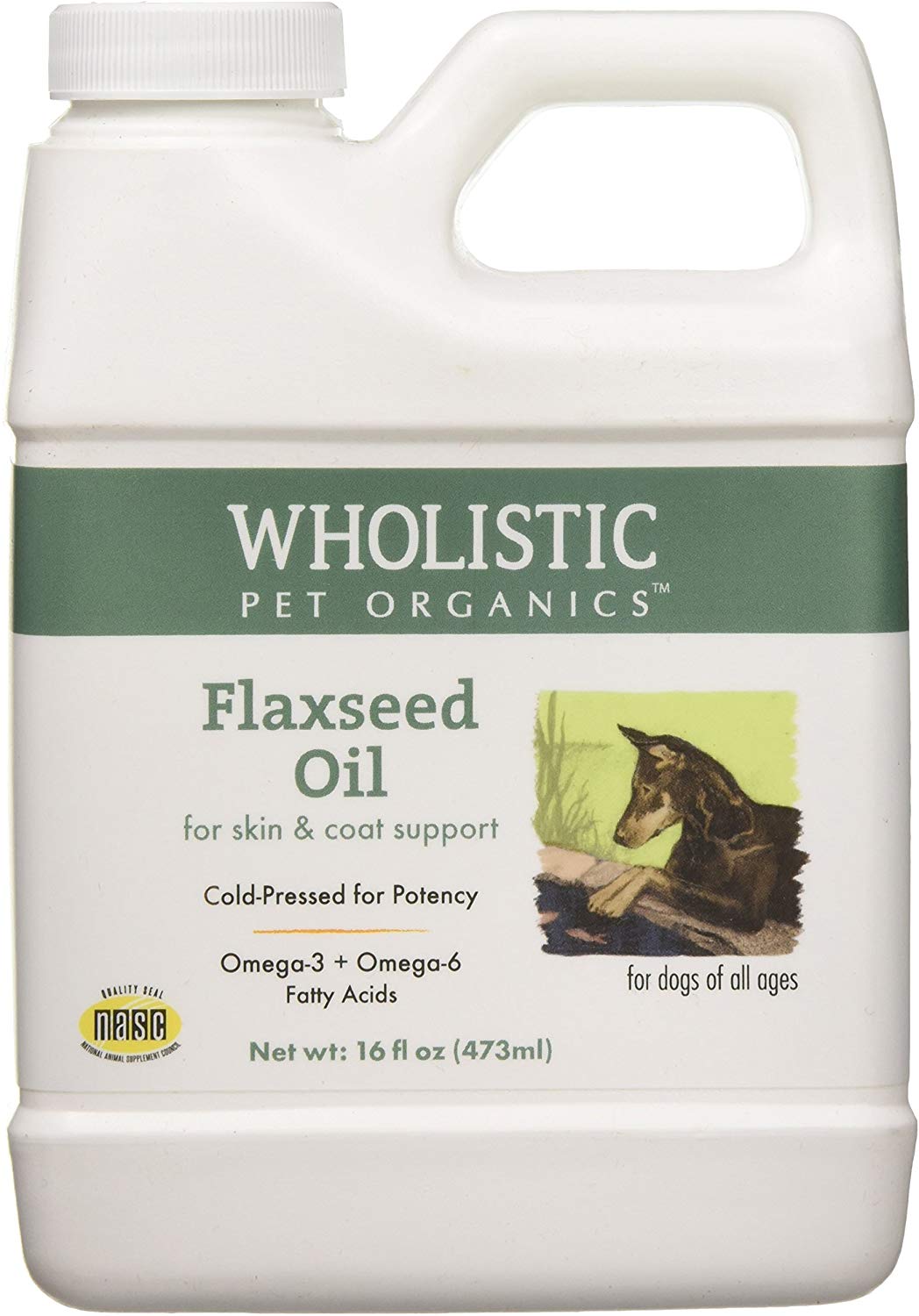 Wholistic Pet Organics Flaxseed Oil Dog Supplement, 16-oz