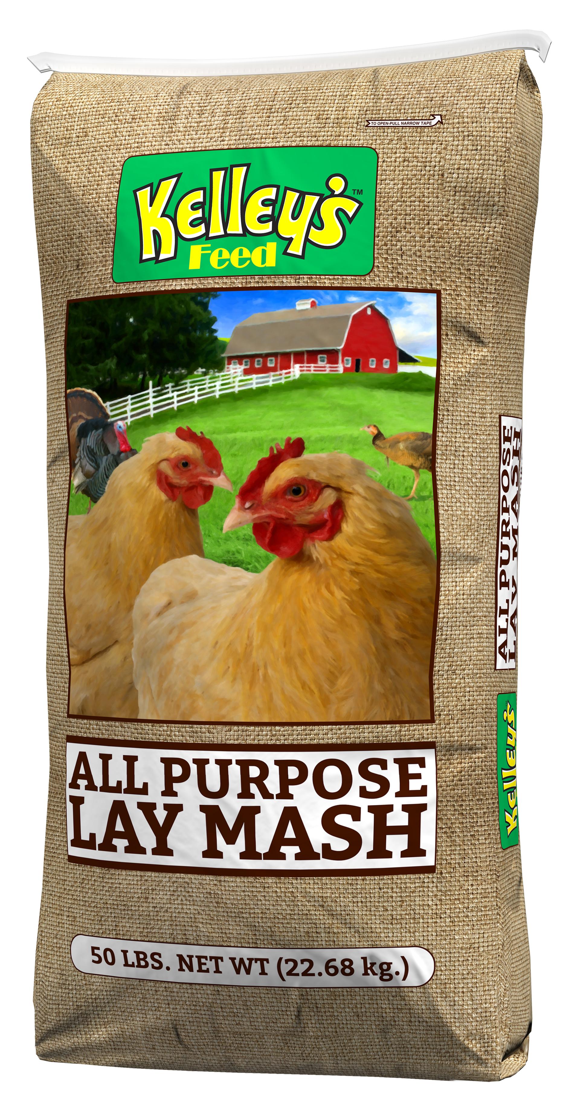 Kelley's Feed All Purpose Lay Mash Poultry Feed, 25-lb