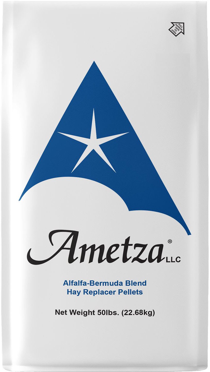 Ametza Alfalfa-Bermuda Blend Hay Replacer Pellets Horse Feed, 50-lb