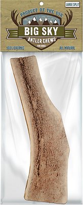 Big Sky Antler Chews Natural Elk Antler Splits Dog Chews, Large