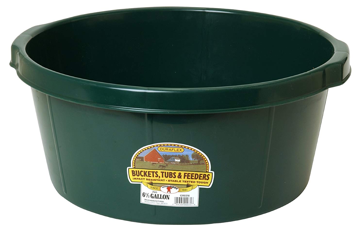 Miller Little Giant DuraFlex Plastic All-Purpose Livestock Tub, Green