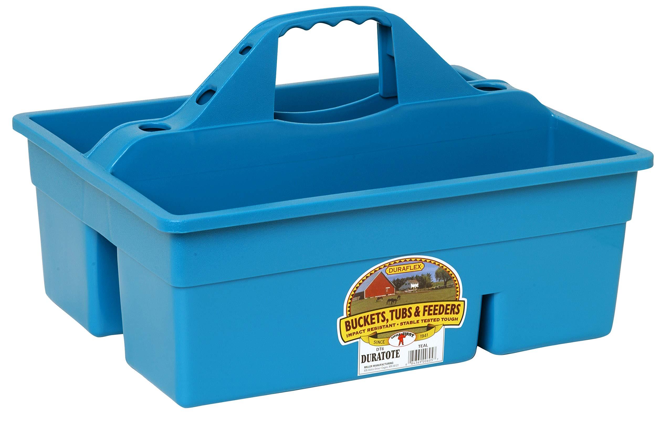 Miller Little Giant Duratote Plastic Livestock Tote Box, Teal, 18-in
