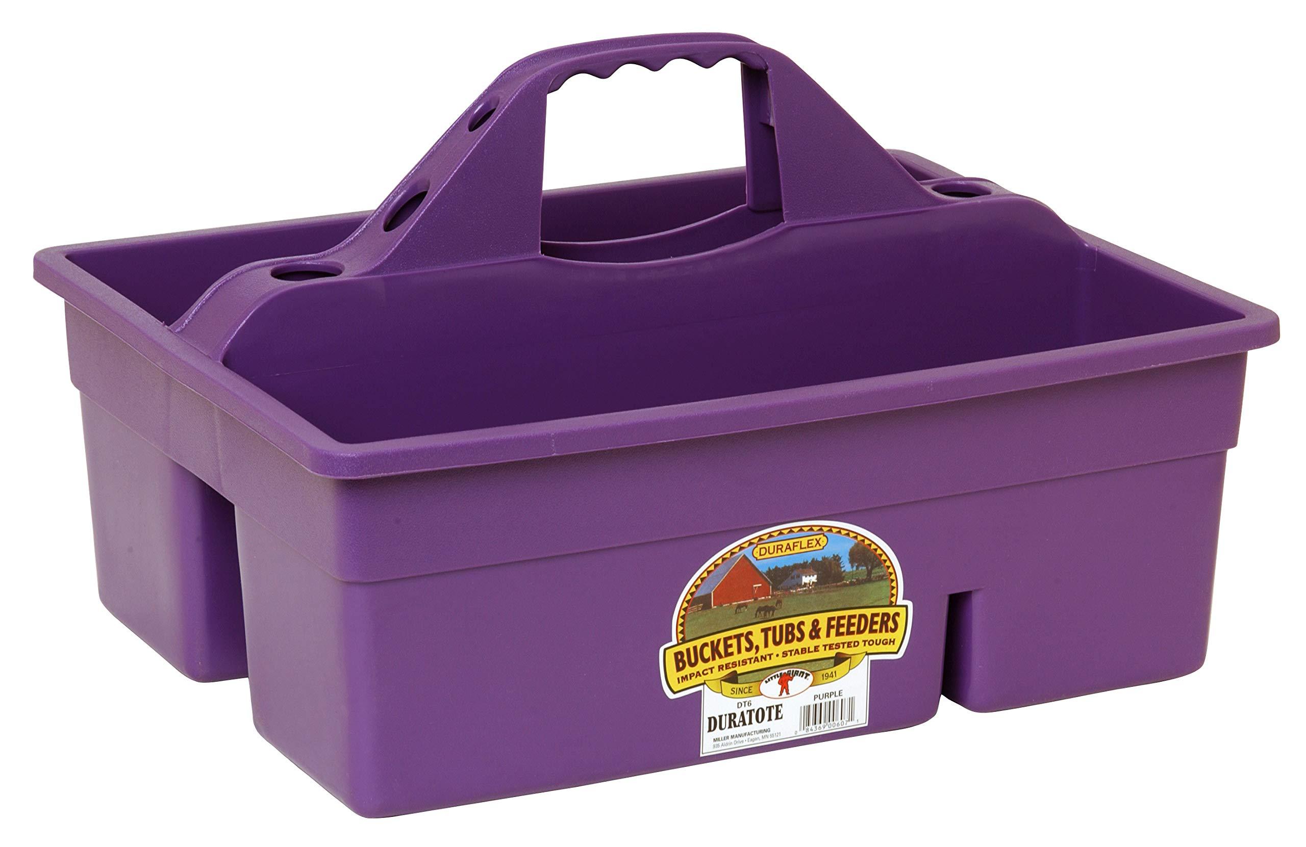 Miller Little Giant Duratote Plastic Livestock Tote Box, Purple, 18-in