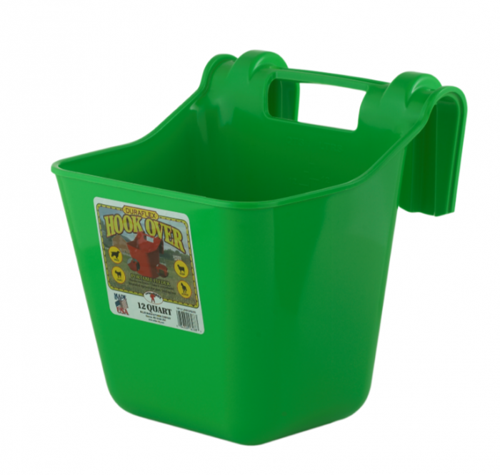 Miller Little Giant DuraFlex Hook Over Portable Livestock Feeder, Lime Green