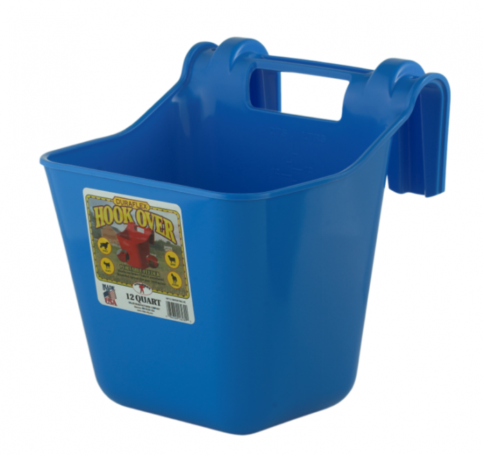 Miller Little Giant DuraFlex Hook Over Portable Livestock Feeder, Berry Blue