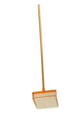 Miller Little Giant DuraFork Plastic Livestock Bedding Fork, Orange