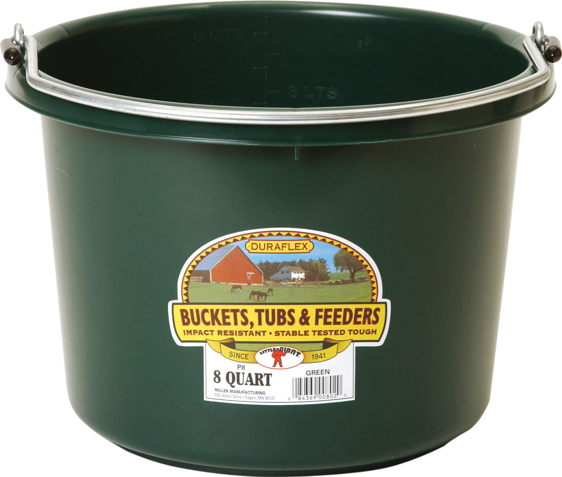 Miller Little Giant Plastic Livestock Bucket, Green