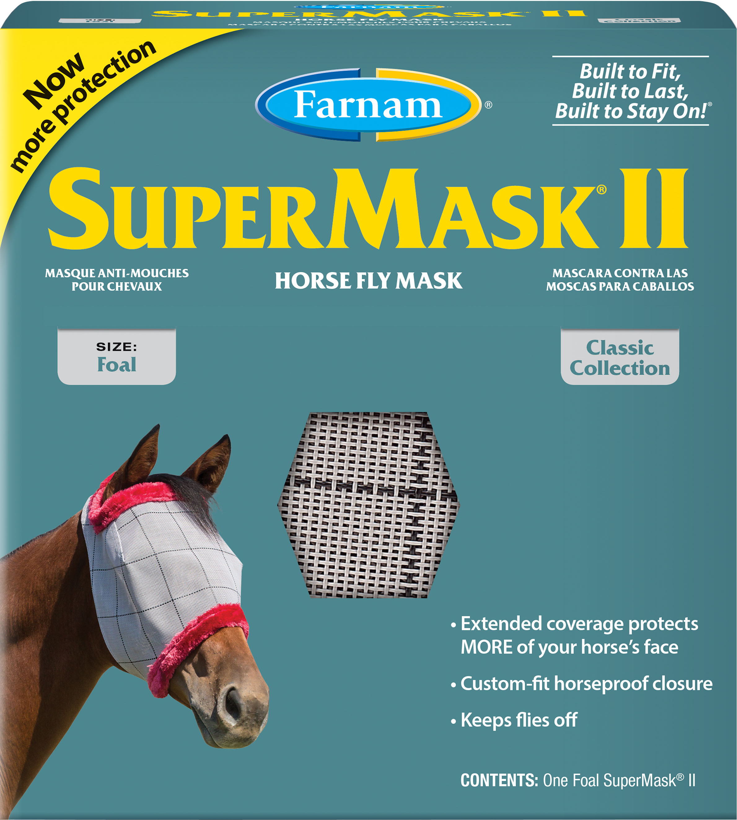Farnam SuperMask II Classic Horse Fly Mask, Foal