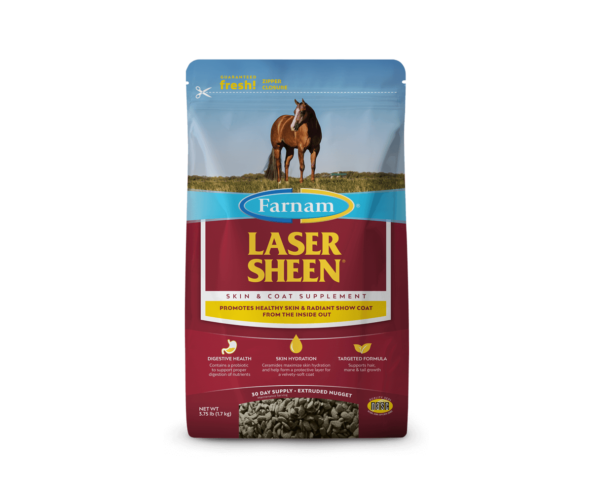 Farnam Laser Sheen Skin & Coat Horse Supplement, 3.75-lb