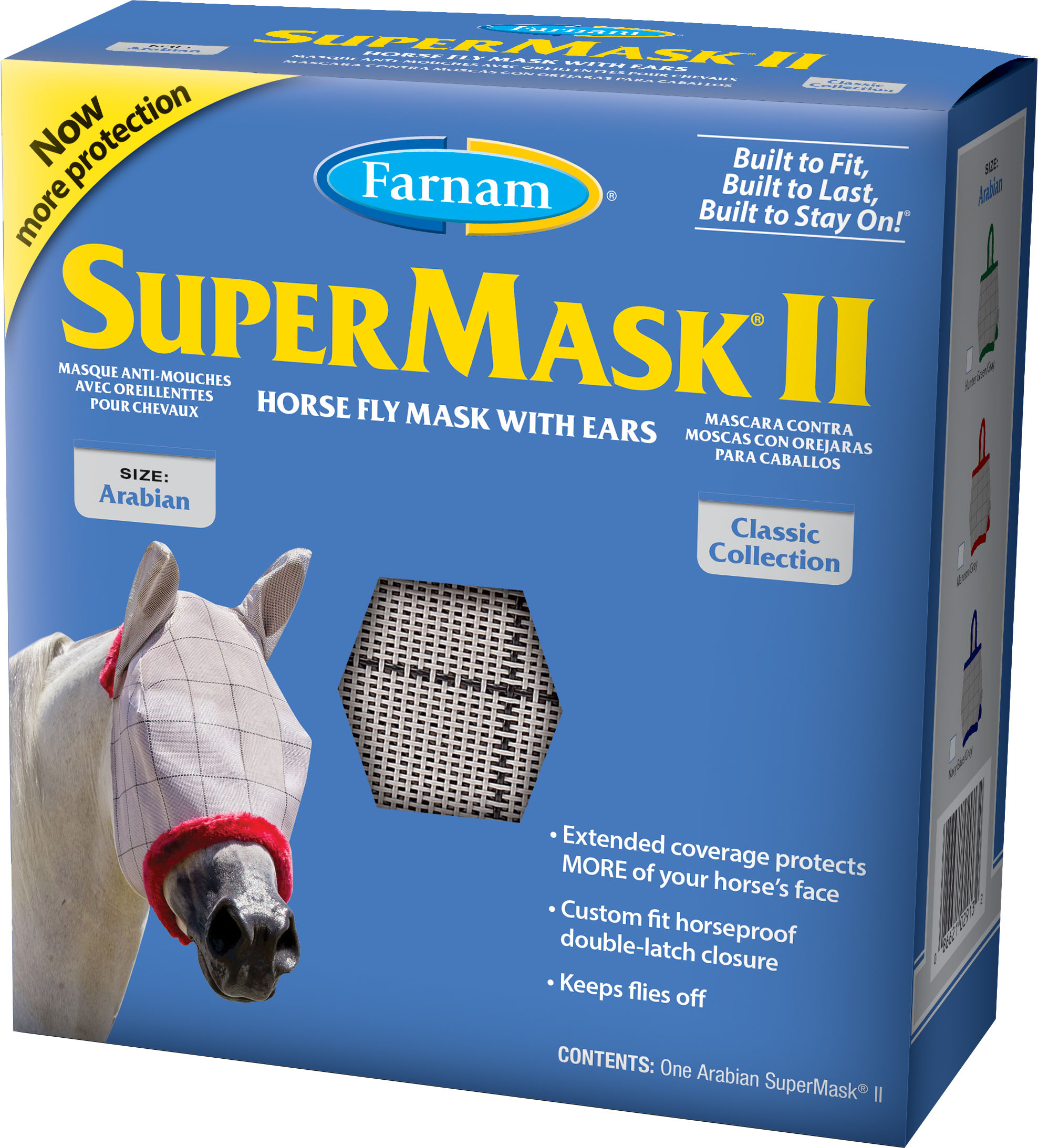 Farnam SuperMask II Classic with Ears Horse Fly Mask, Arabian