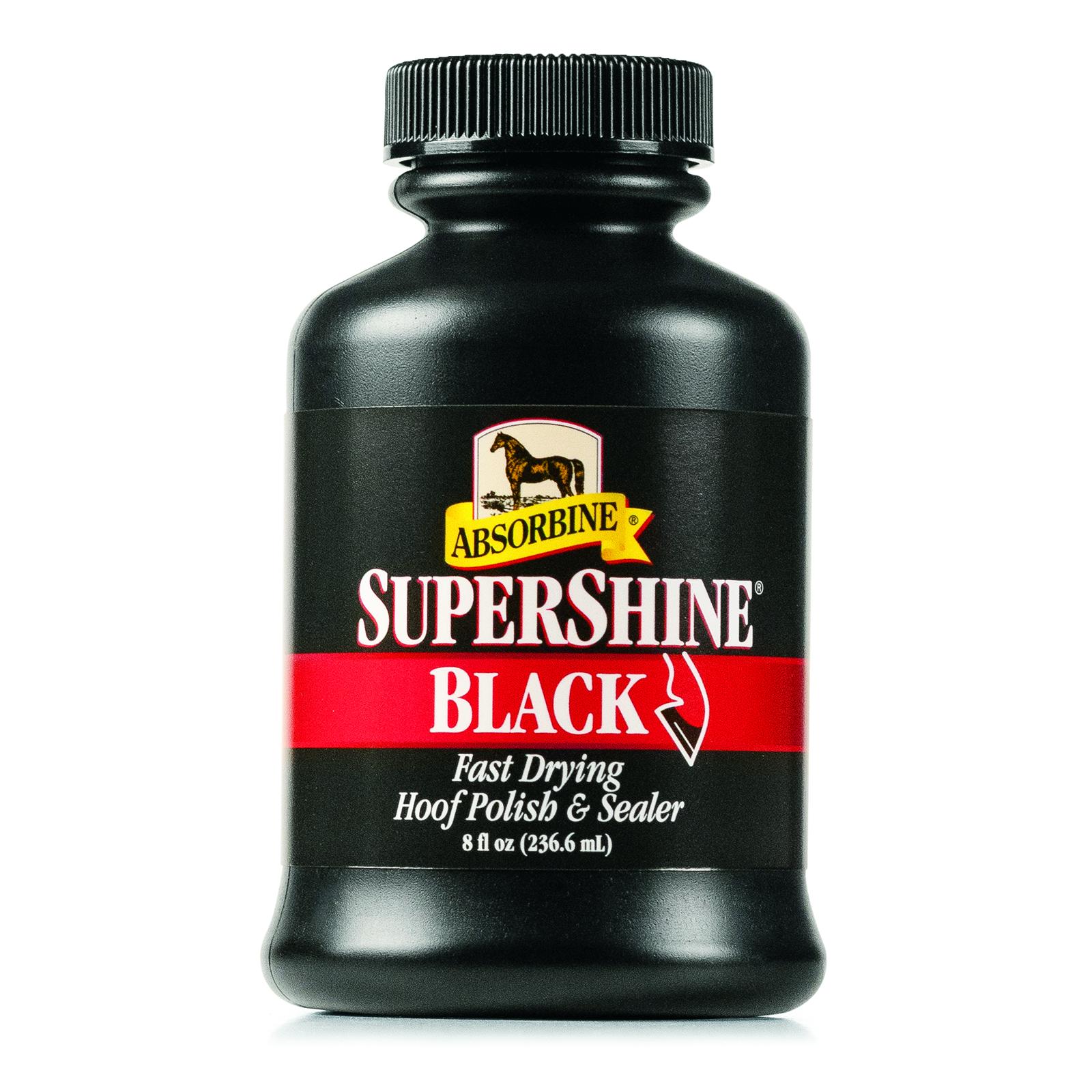 Absorbine SuperShine Hoof Polish & Sealer for Equine, Black, 8-oz