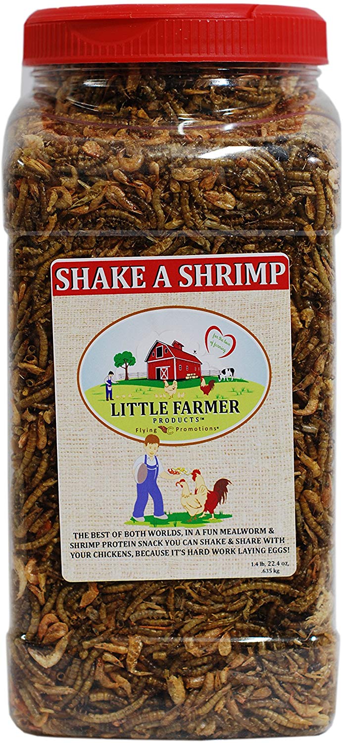 Little Farmer Shake A Shrimp Mealworm Poultry Treats