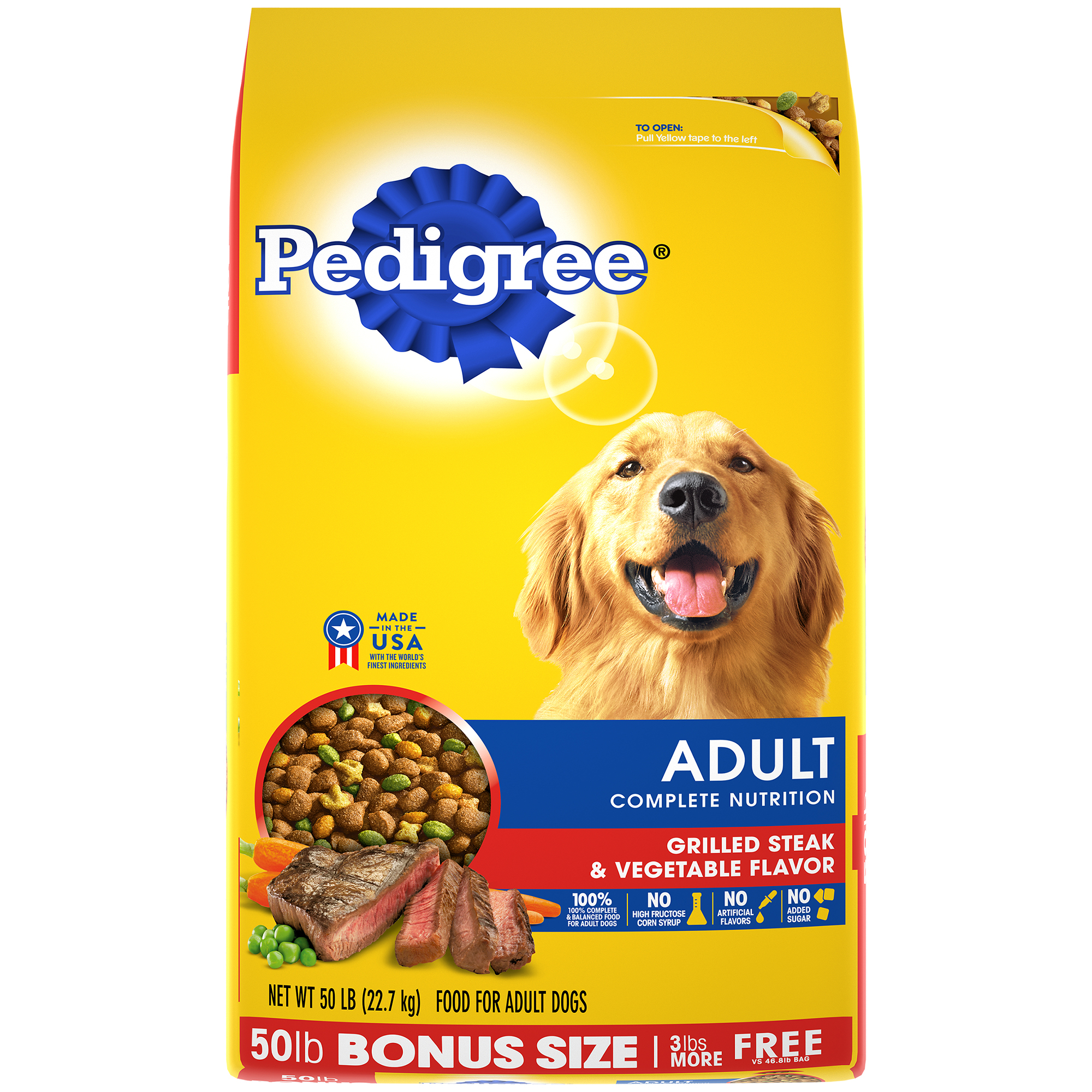 Pedigree Adult Complete Nutrition Grilled Steak & Vegetable Flavor Dry Dog Food