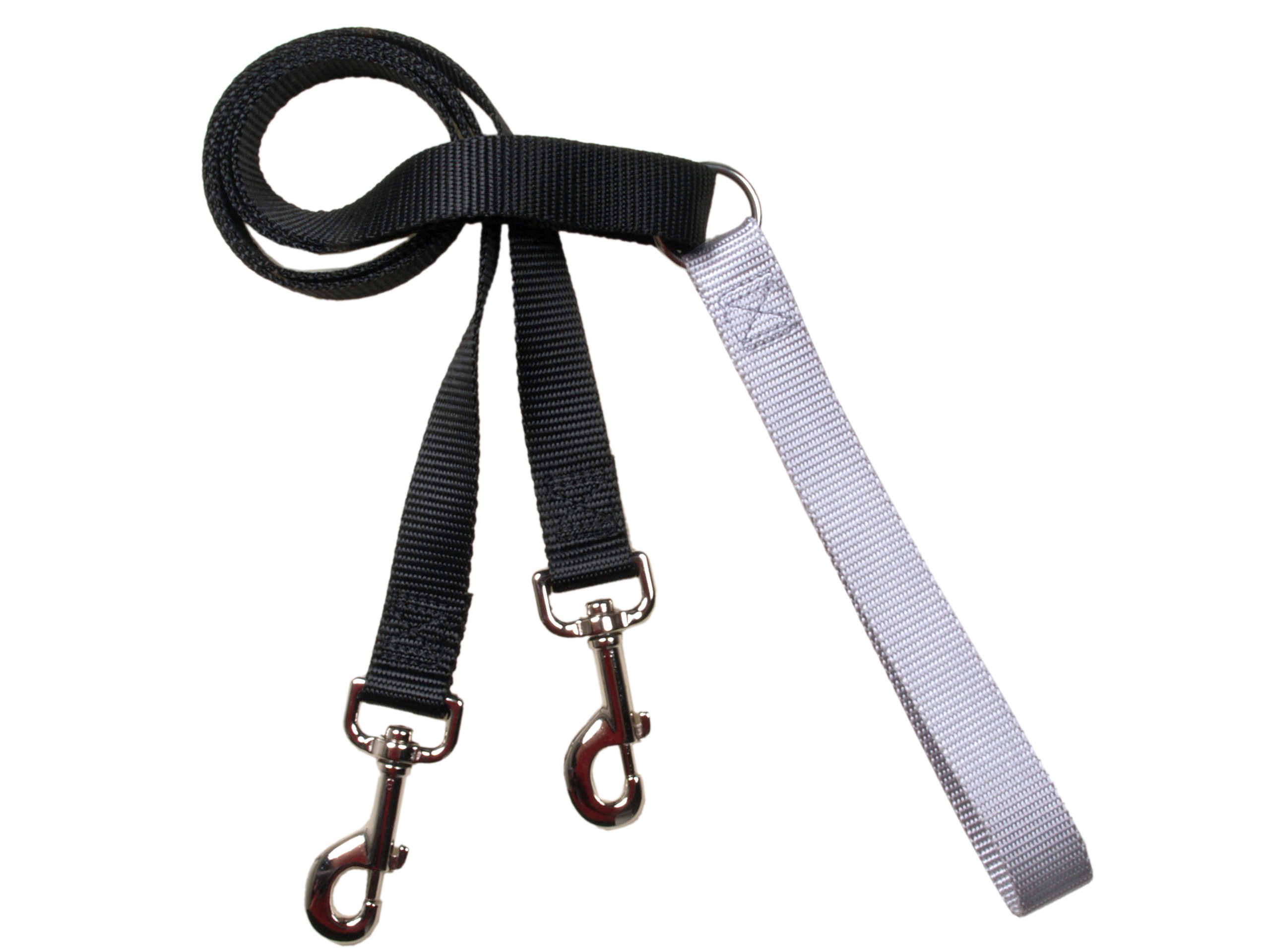2 Hounds Design Freedom Training Dog Leash, Black/Grey, 1-in