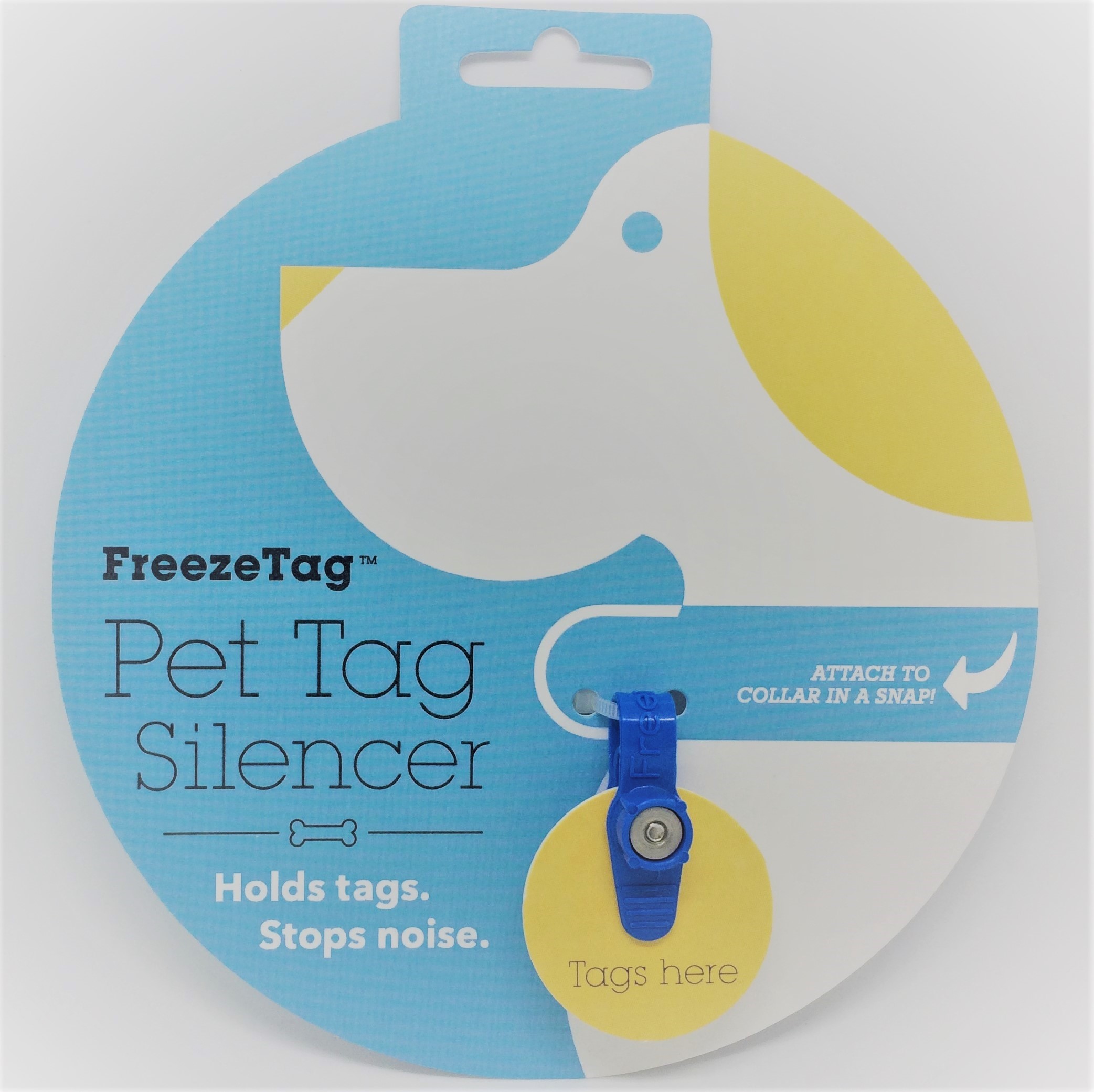 FreezeTag Pet Tag Holder, Blue
