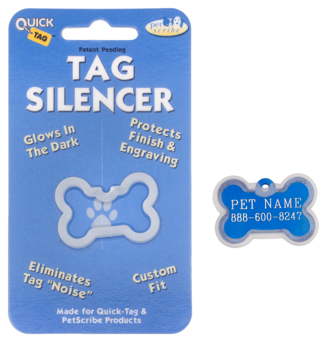 Pet Scribe Quick Tag Bone-Shaped Silencer for Dogs, Large