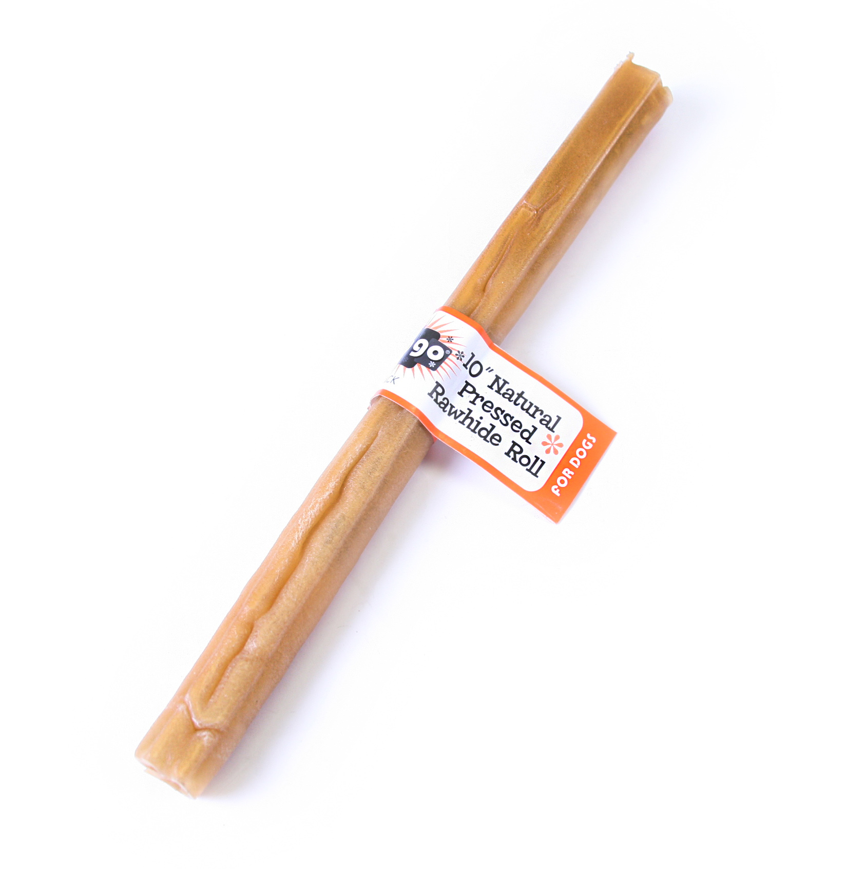 GoGo Pressed Rawhide Roll Dog Treats, 10-in