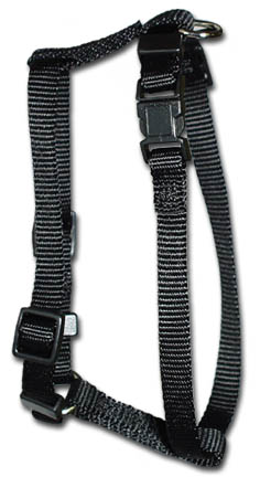 Leather Brothers/OmniPet Kwik Klip Adjustable Nylon Dog Harness, Black