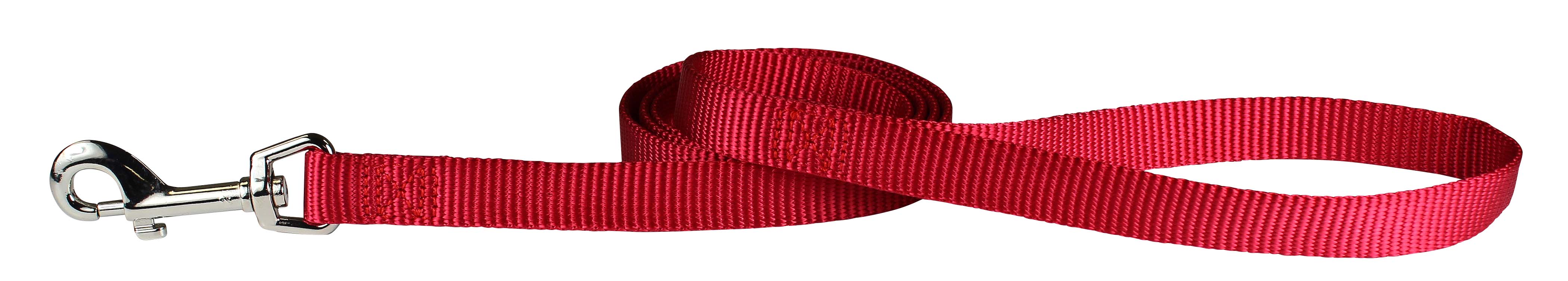 Leather Brothers/OmniPet Single Ply Nylon Dog Leash, Red