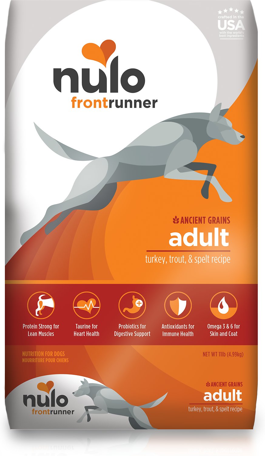 Nulo Frontrunner Ancient Grains Turkey, Trout & Spelt Adult Dry Dog Food, 11-lb