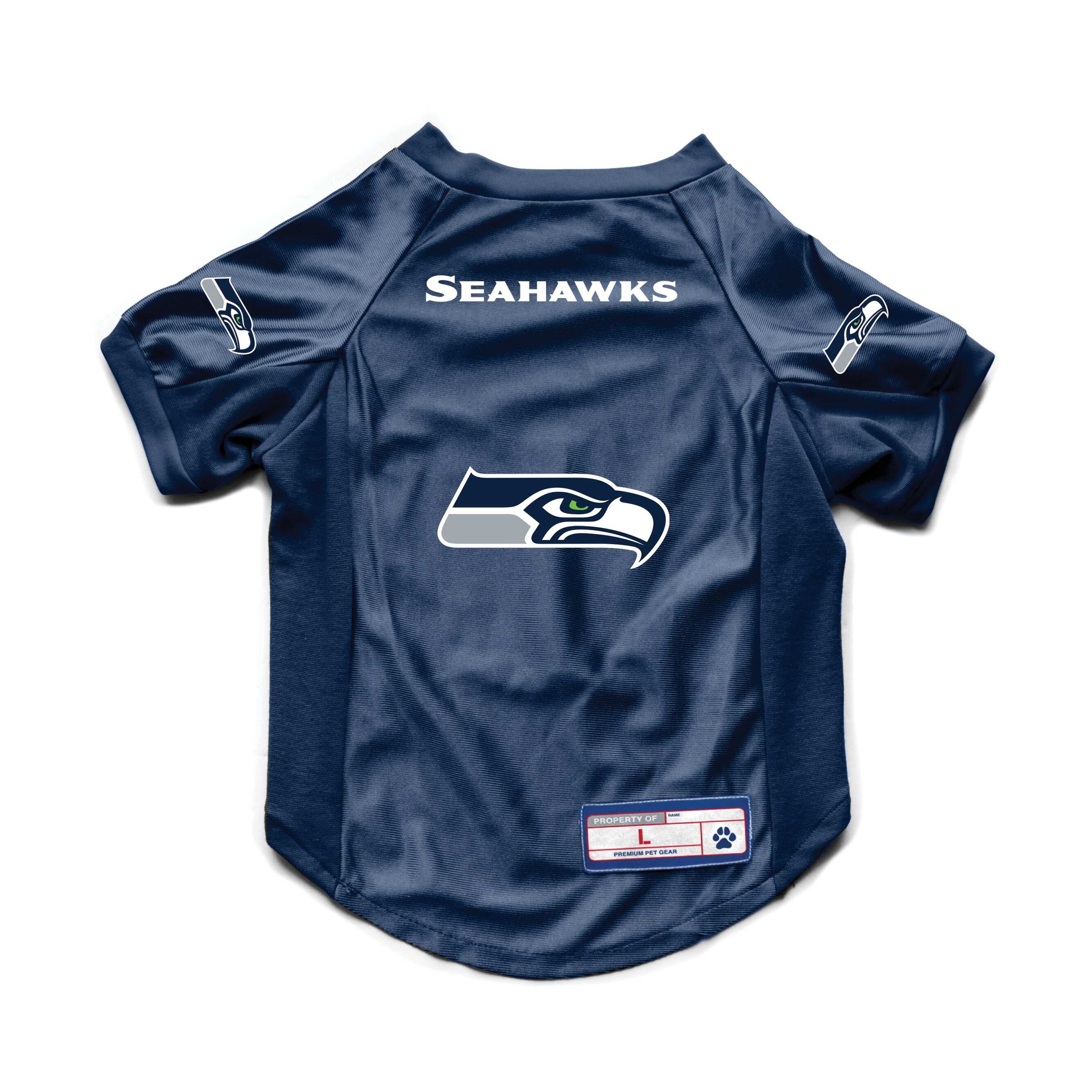 Little Earth Seahawks Stretch Dog Jersey, Large