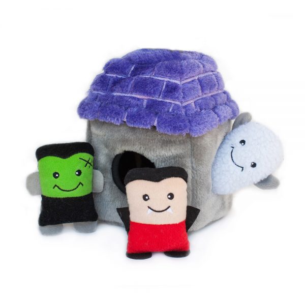 ZippyPaws Holiday Halloween Burrow Haunted Castle Dog Toy