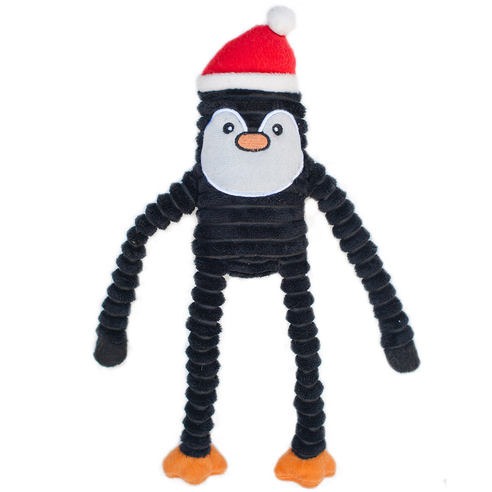 ZippyPaws Holiday Crinkle Penguin Dog Toy, Large