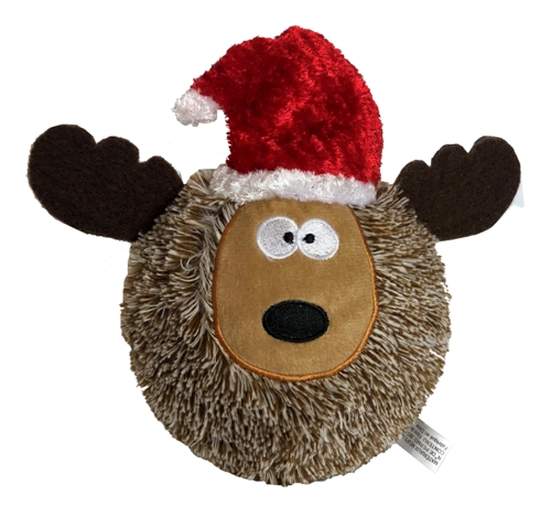 Petlou Jouet balle EZ Renne de Noϫl pour chien, 5-in