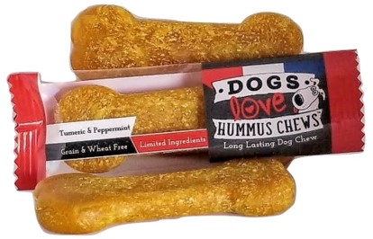 Dogs Love Kale Hummus Tumeric & Peppermint Chew Dog Treats, Large