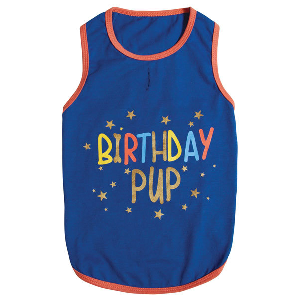 Zack & Zoey Birthday Pup Tank, Blue
