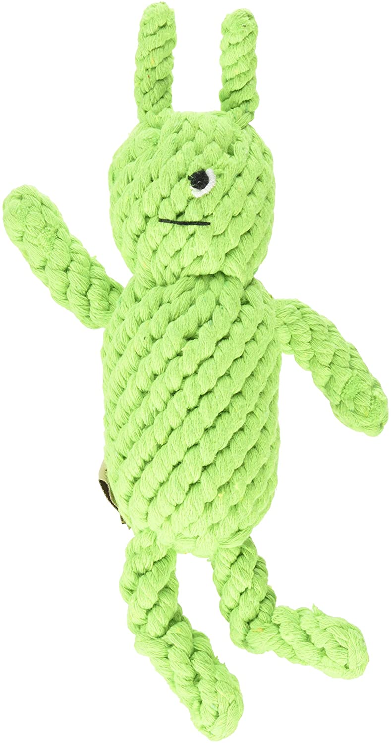 Jax & Bones Norman the Green Martian Rope Dog Toy, 10-in