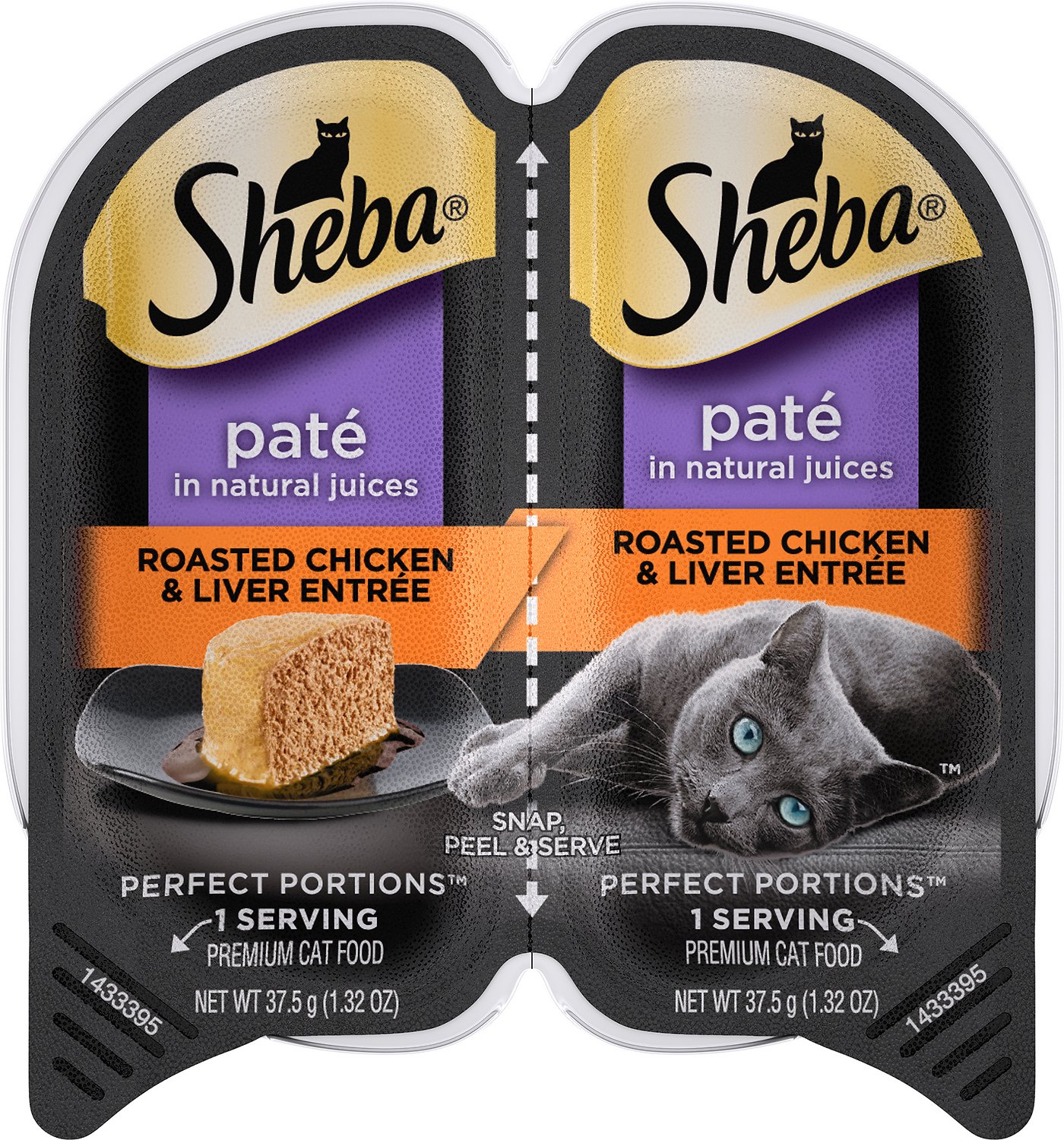 Sheba Perfect Portions Grain-Free Roasted Chicken & Liver Entree Cat Food Trays