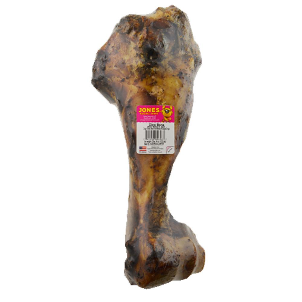Jones Natural Chews Beef Dino Bone Dog Treats, 12-14-in, 1-pk