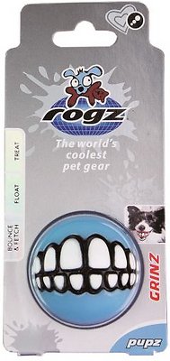 Rogz Pupz Grinz Treat Ball Dog Toy, Color Varies, Small
