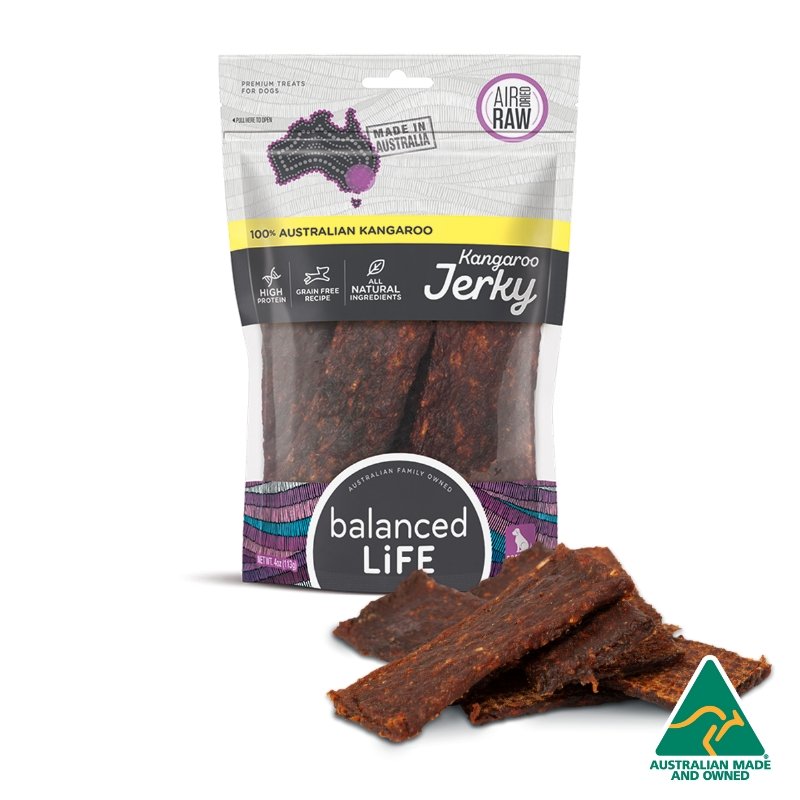 Balanaced Life Kangaroo Jerky Dog Treats, 4-oz