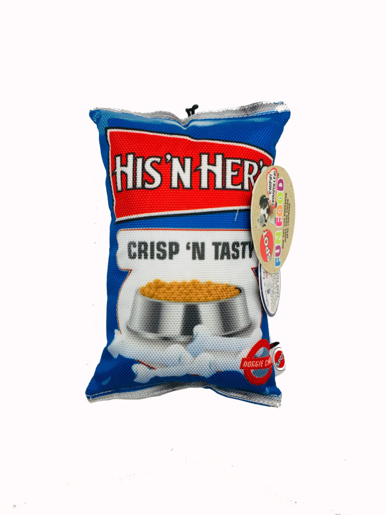 Ethical Pet Spot Fun Food His 'N Hers Chips Dog Toy, 8-in