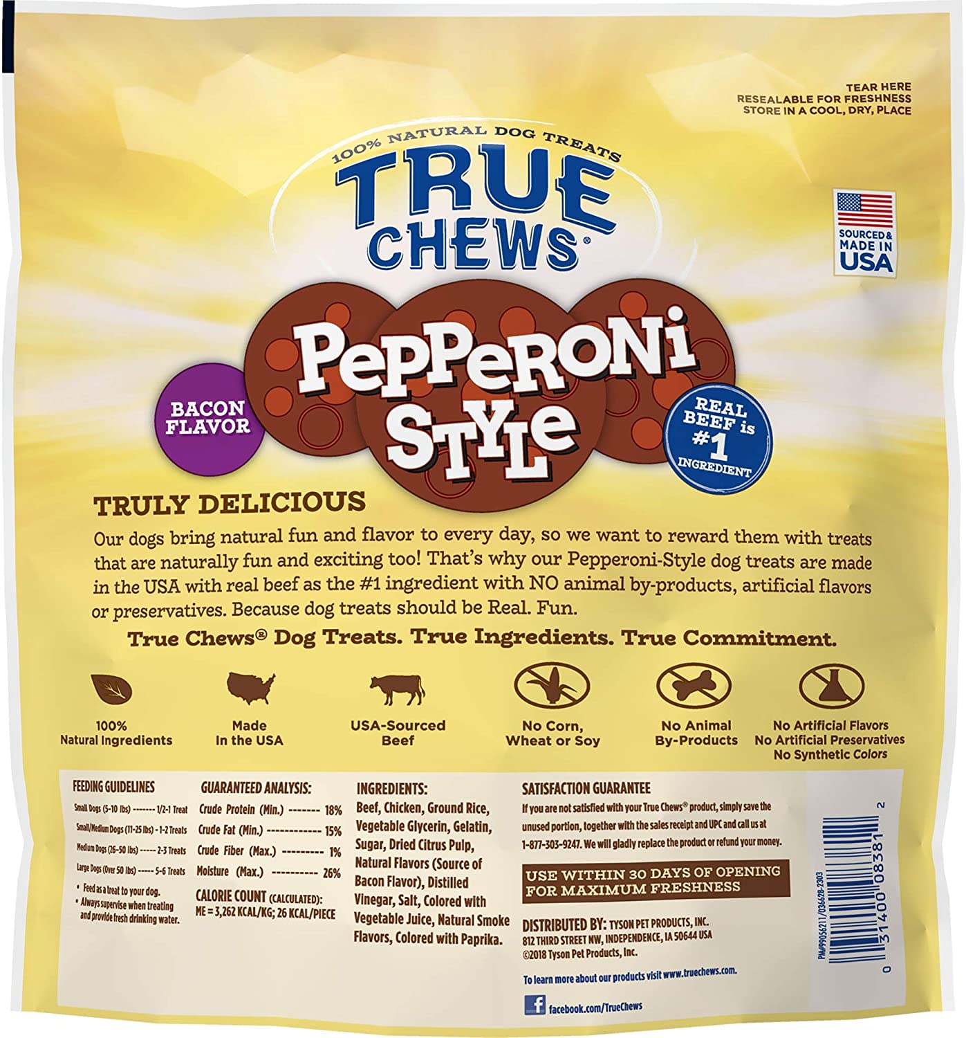 True Chews Pepperoni Style Dog Treats, 16-oz