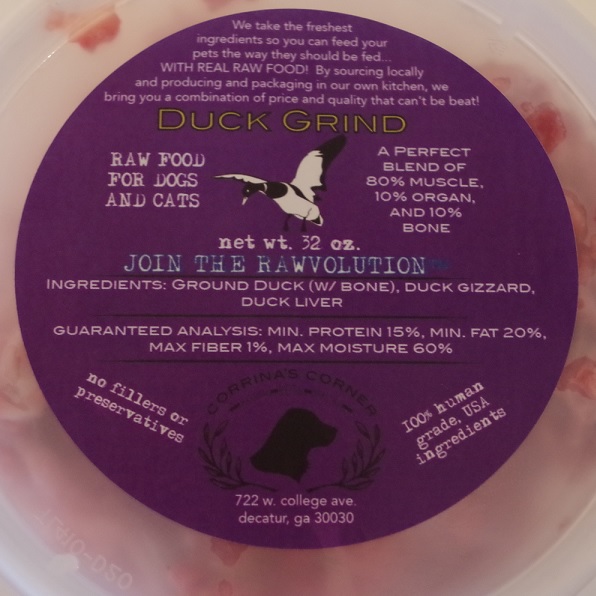 Corrina's Corner Duck Grind Raw Dog & Cat Food