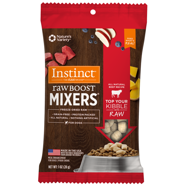 Instinct Raw Boost Mixers All Natural Beef Recipe Dog Food, 1-oz (**)