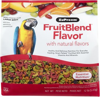 ZuPreem FruitBlend with Natural Fruit Flavors Large Bird Food, 12-lb