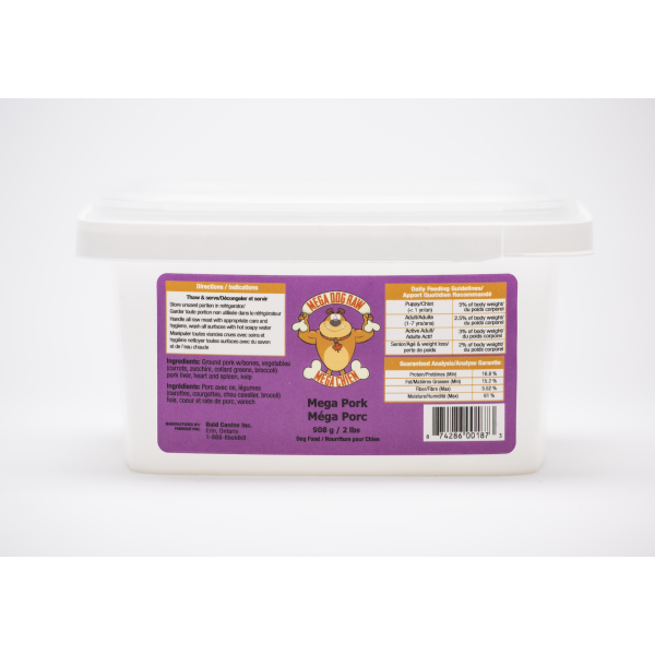 Bold by Nature Dog Mega Pork Tub Dog Food, 2-lb