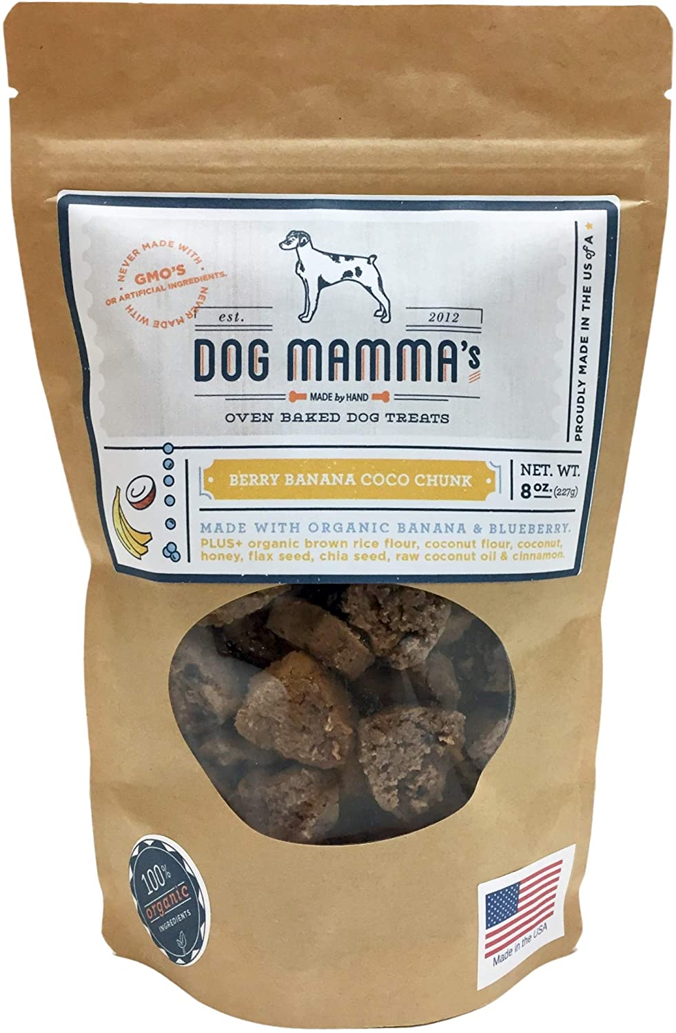 Dog Mamma's Berry Banana Coco Chunk Organic Dog Treats