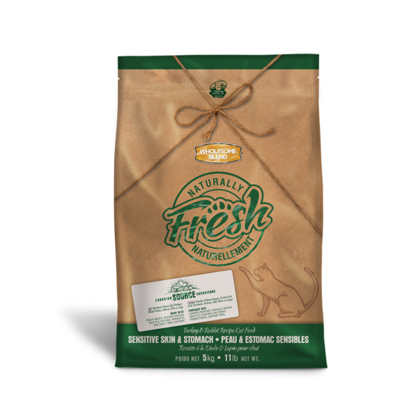Wholesome Blend Naturally Fresh Turkey & Rabbit Senstitive Skin & Stomach Dry Cat Food, 5-kg