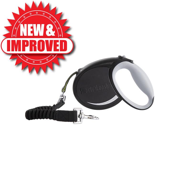 SmartLeash Auto-Lock Retractable Dog Leash, Black, Medium