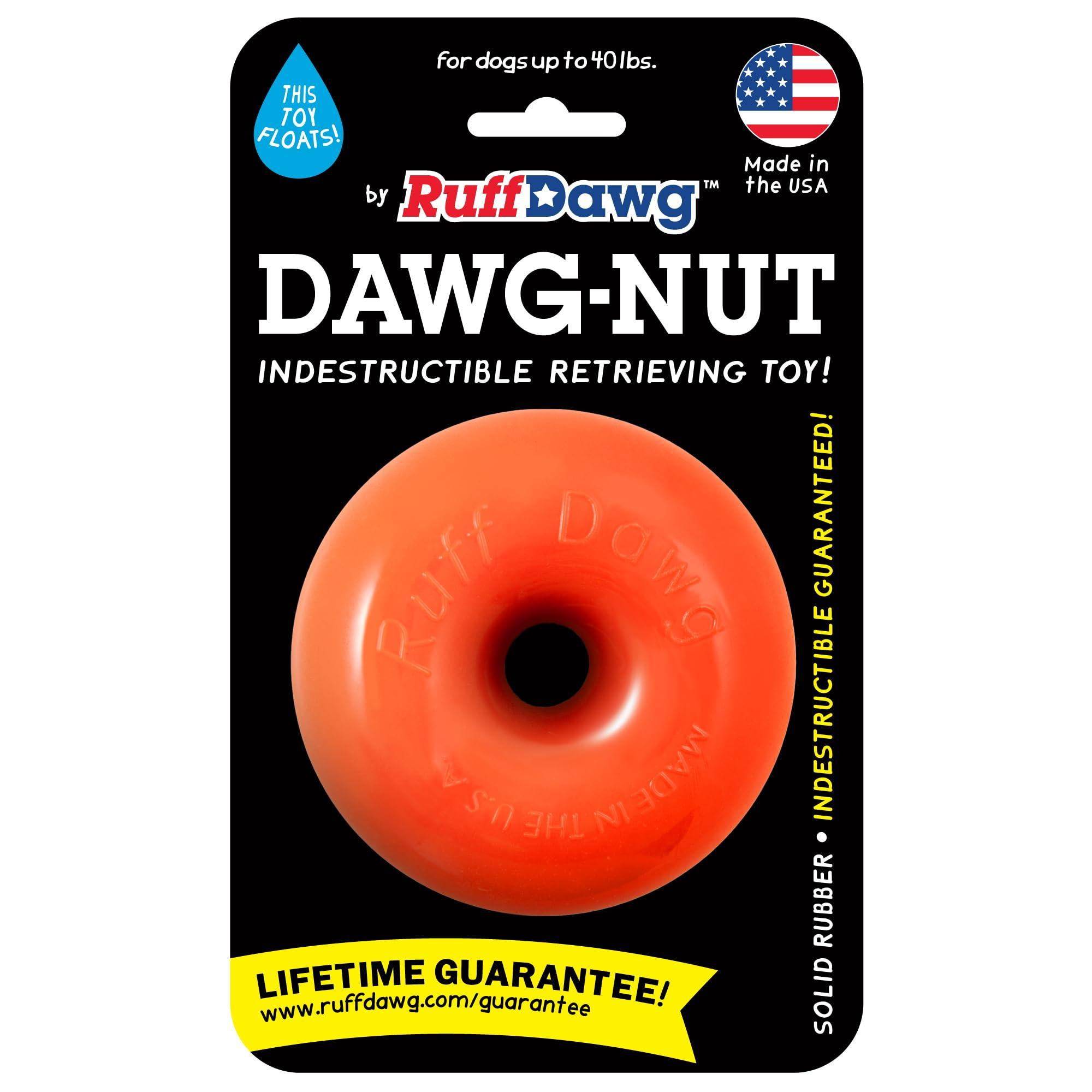 RuffDawg Indestructible Dawg Nut Dog Toy, Color Varies, Regular, 3.5-in