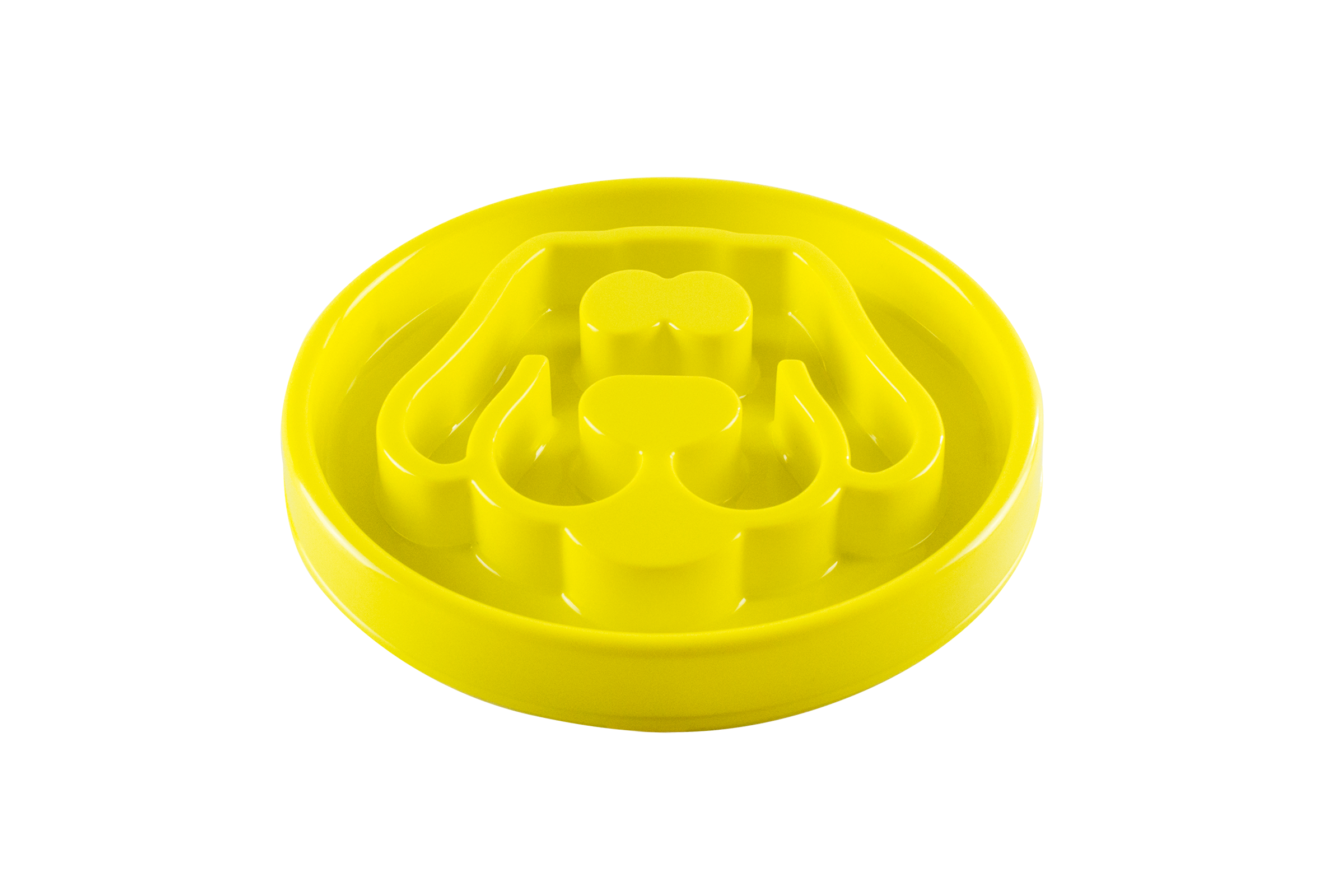 Beonebreed Slow Feed Dog Bowl, Yellow, 12-in