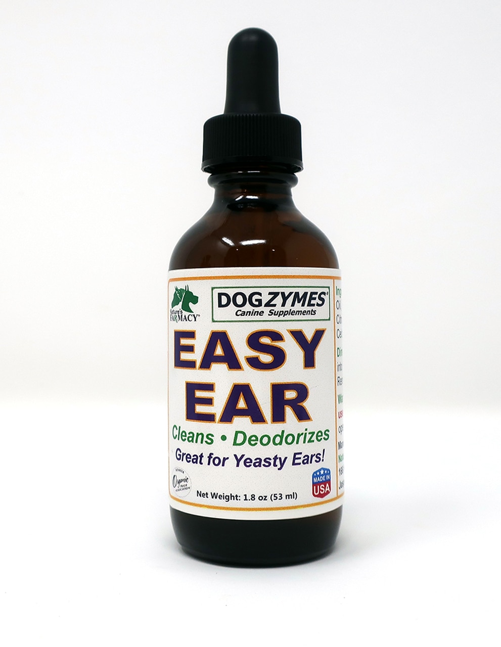 Nature's Farmacy Dogzymes Easy Ear for Dogs, 1.8-oz